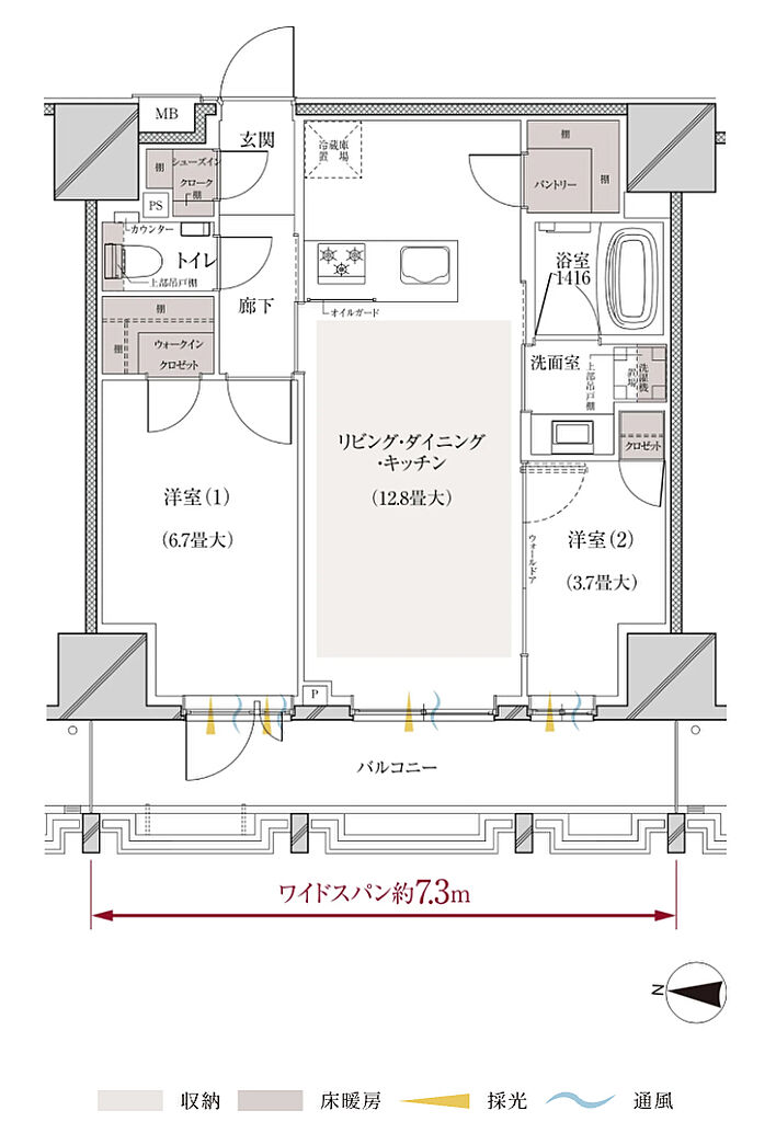ルジェンテ亀戸 間取り B