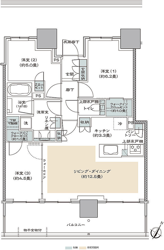 リーフィアタワー海老名クロノスコート 間取り 70B