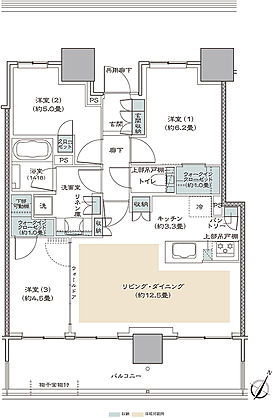 リーフィアタワー海老名クロノスコート 間取り 70B