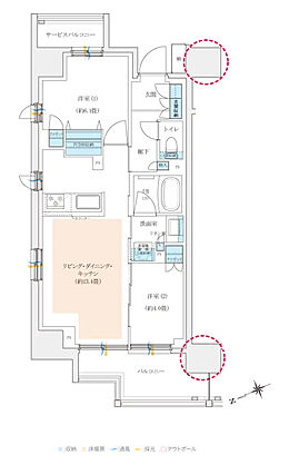 イニシア千住大橋ステーションフロントActive wing　第1期5次 間取り A-D