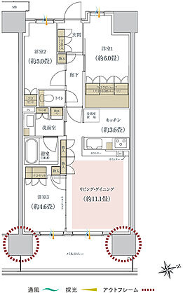 ルネ柏ディアパーク 間取り E4