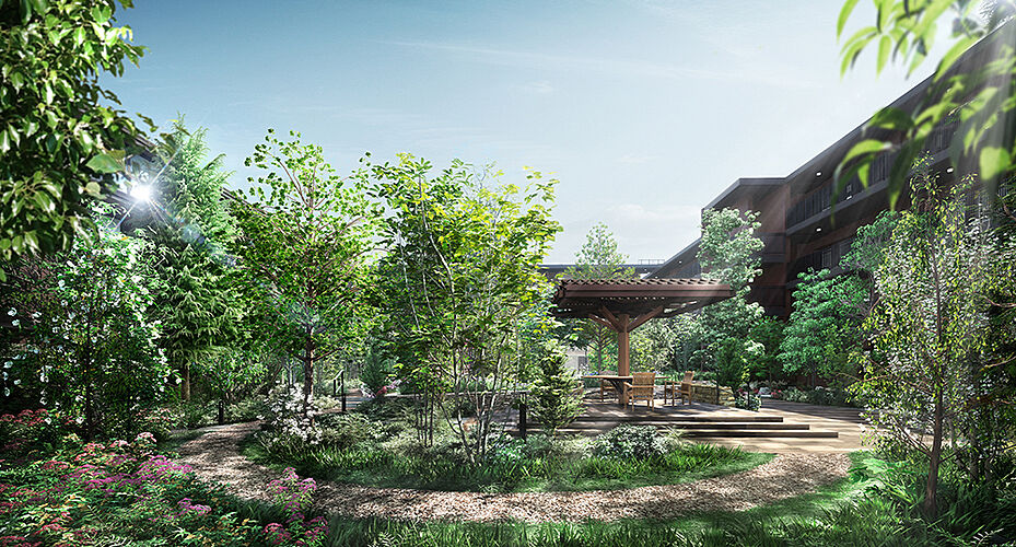 ルネグラン上石神井 中庭完成予想CG