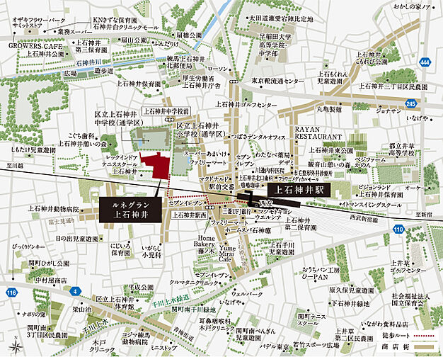 ルネグラン上石神井 現地案内図