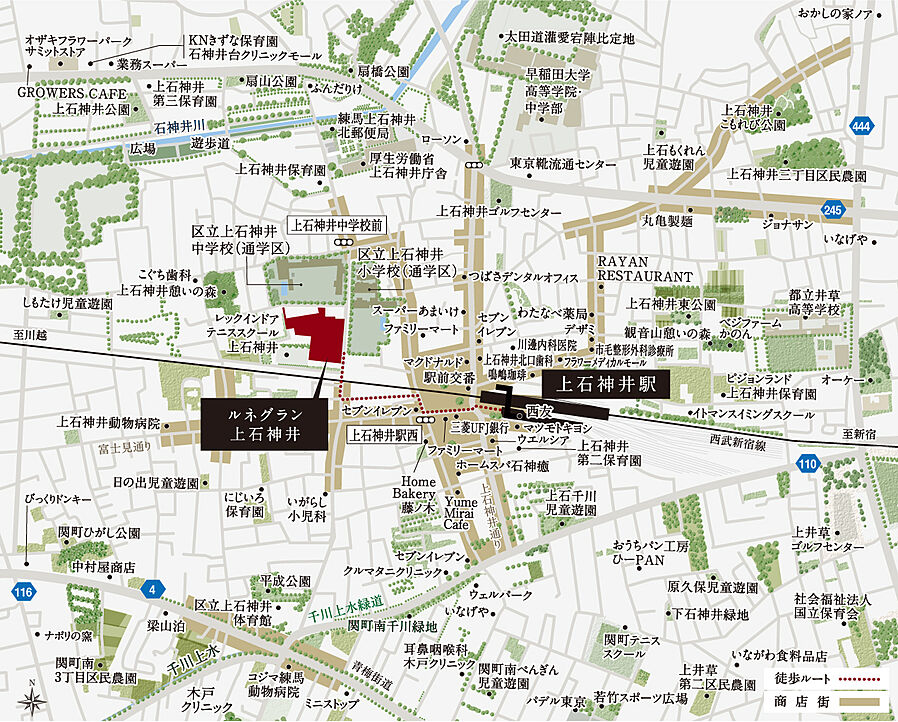 ルネグラン上石神井：案内図