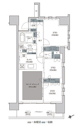 プレミスト立川 間取り H3