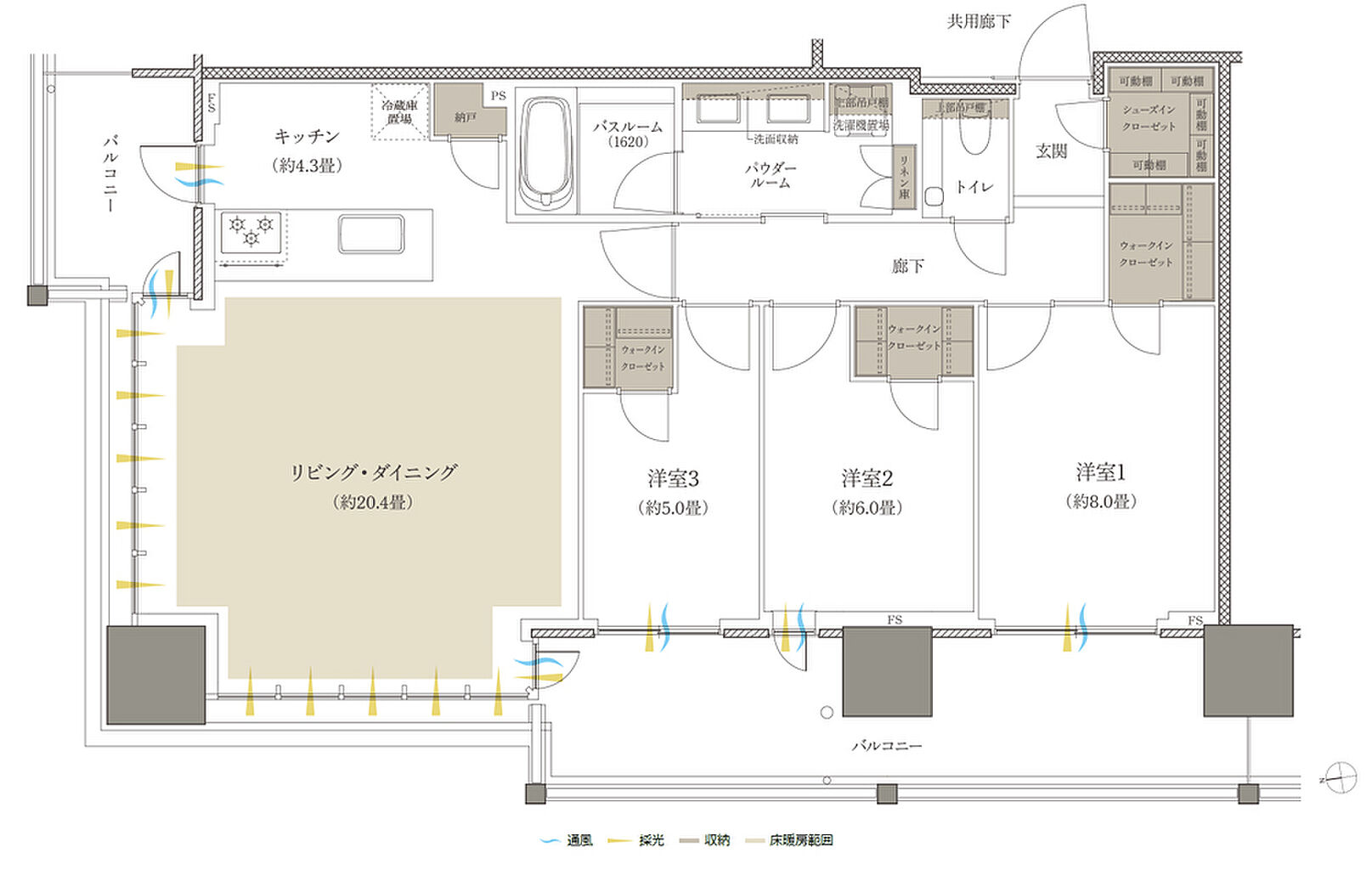 プレミストタワー船橋 間取り 95D