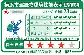 プレミスト鶴見花月総持寺ステーションフロント 横浜市建築物環境性能表示