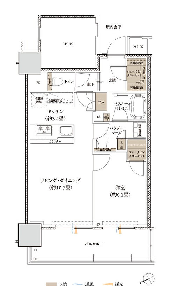 プレミストタワー大分 間取り A