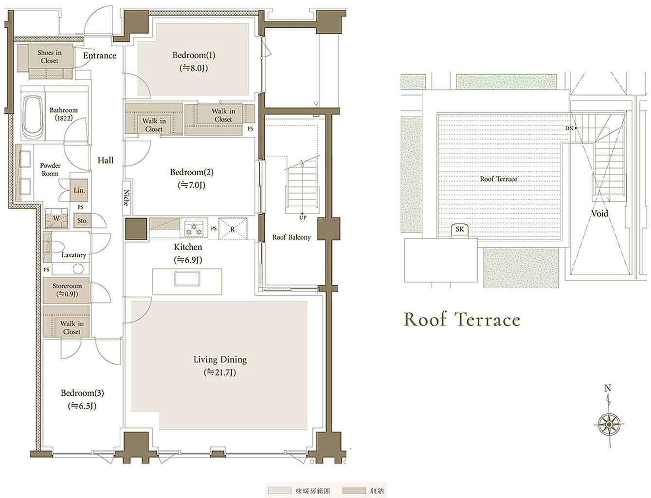 プレミスト代沢 Hillside Forest 間取り T1