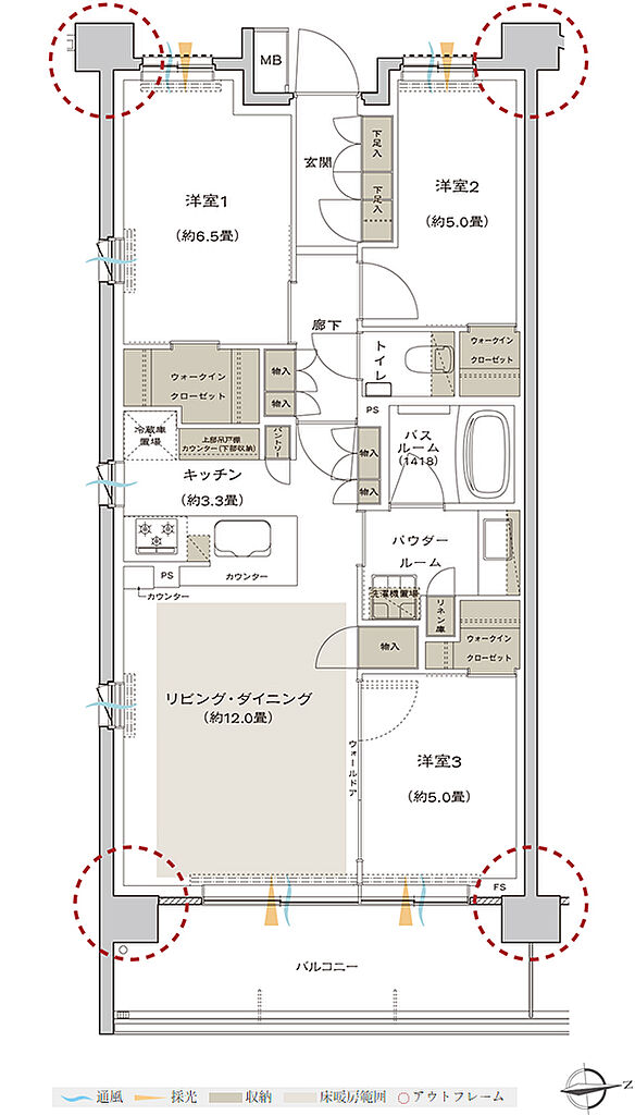 プレミスト鷺沼 間取り K