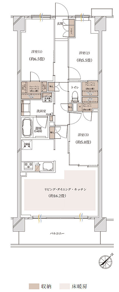 クレストシティ鎌倉大船サウス 間取り C-C