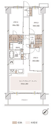 クレストシティ鎌倉大船サウス 間取り C-C