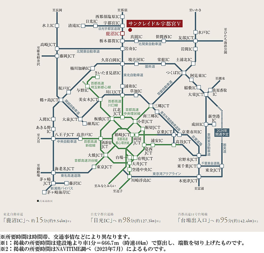 サンクレイドル宇都宮V：交通図
