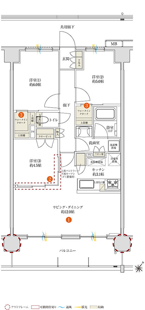 サンクレイドル桶川II 間取り E