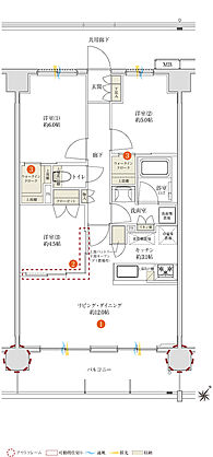 サンクレイドル桶川II 間取り E