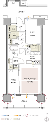 サンクレイドル青砥II 間取り B