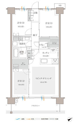 多摩川シーズンズ 間取り 【先着順】C24