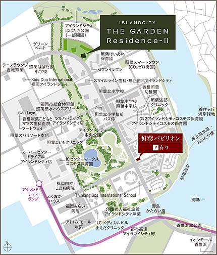 ISLANDCITY THE GARDEN Residence-II モデルルーム案内図