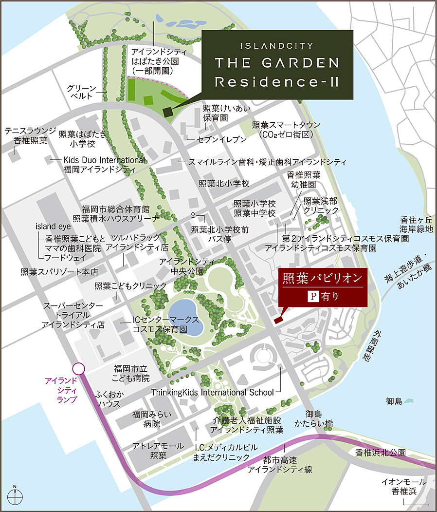 ISLANDCITY THE GARDEN Residence-II：モデルルーム地図
