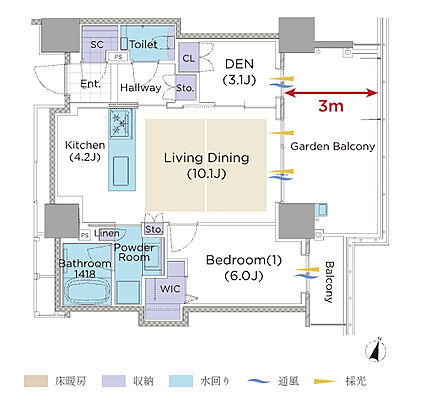 ISLANDCITY THE GARDEN Residence-II 間取り F