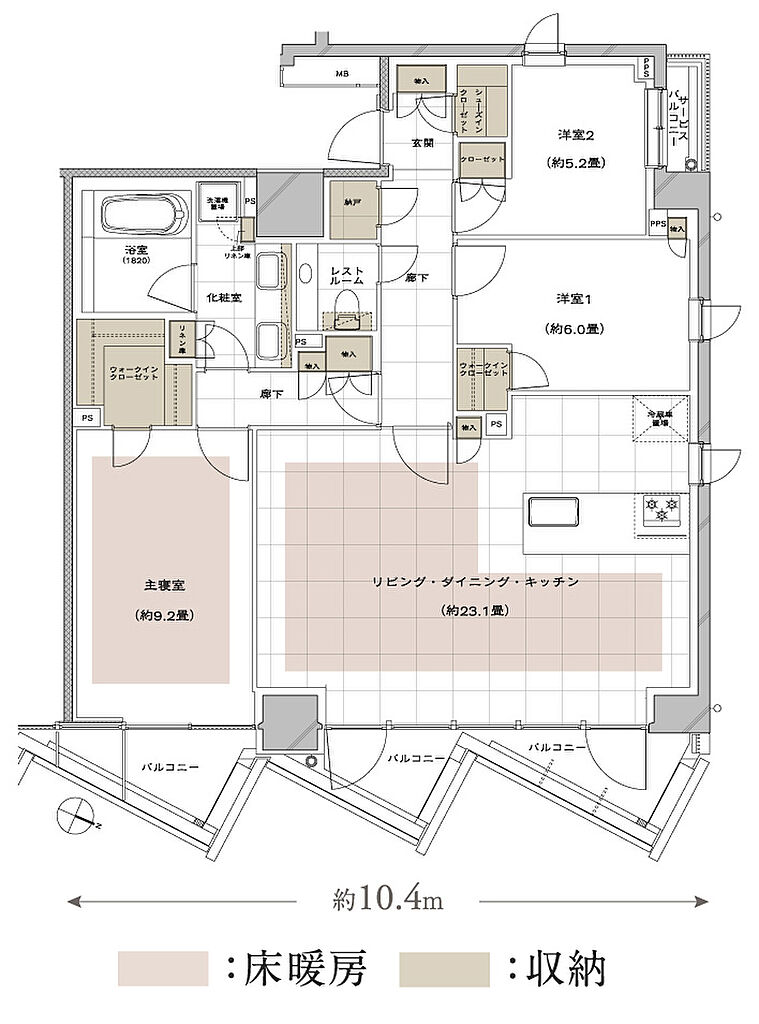 ディアナコート文京白山 間取り G