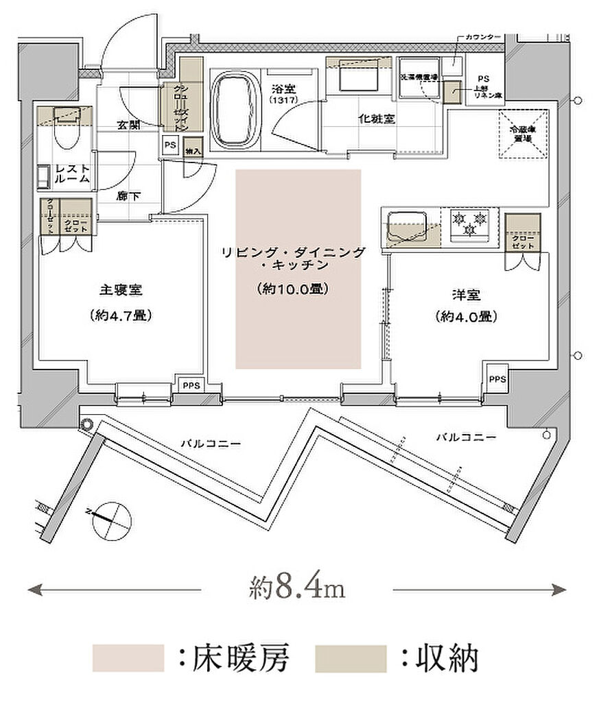 ディアナコート文京白山 間取り E