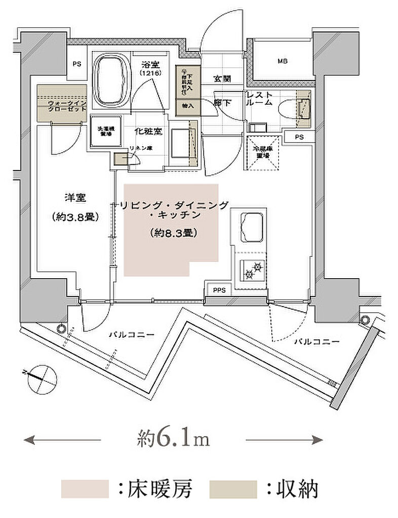 ディアナコート文京白山 間取り F