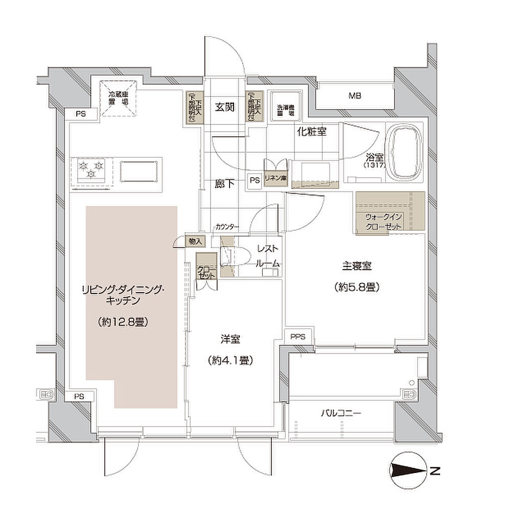 ディアナコート旗の台 間取り C