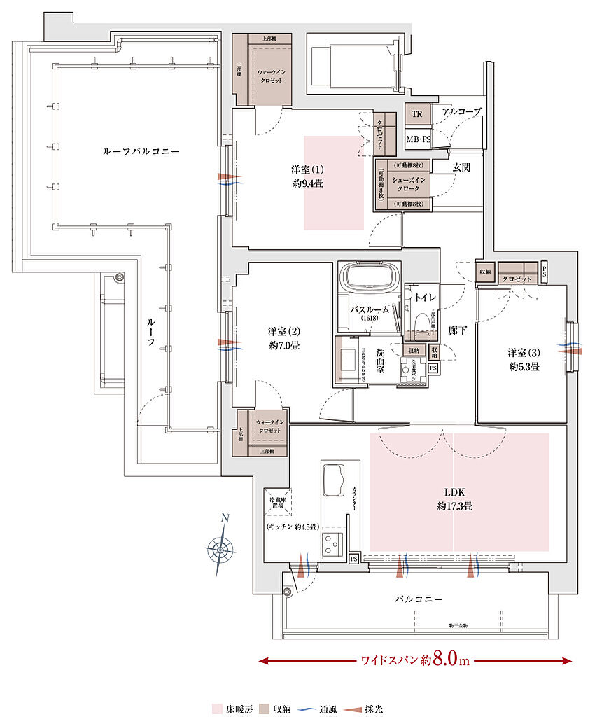 ワコーレ六甲セレンテ 間取り J