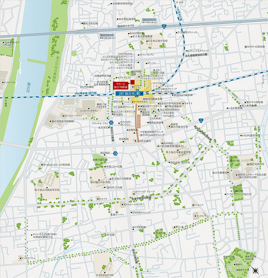 ワコーレ加古川駅前：案内図