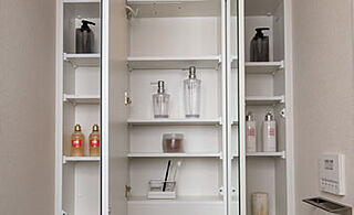 ワコーレ西明石クオリアコート 三面鏡（鏡裏収納付）