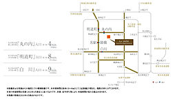 レ・ジェイド名古屋丸の内 アクセス図