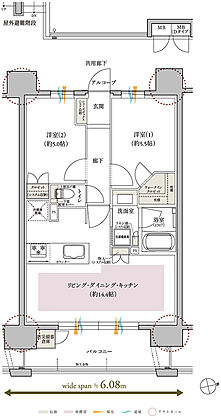 レ・ジェイド鶴舞 間取り C【メニュープラン1】
