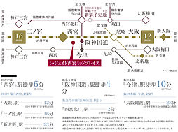 レ・ジェイド西宮ミッドプレイス アクセス図