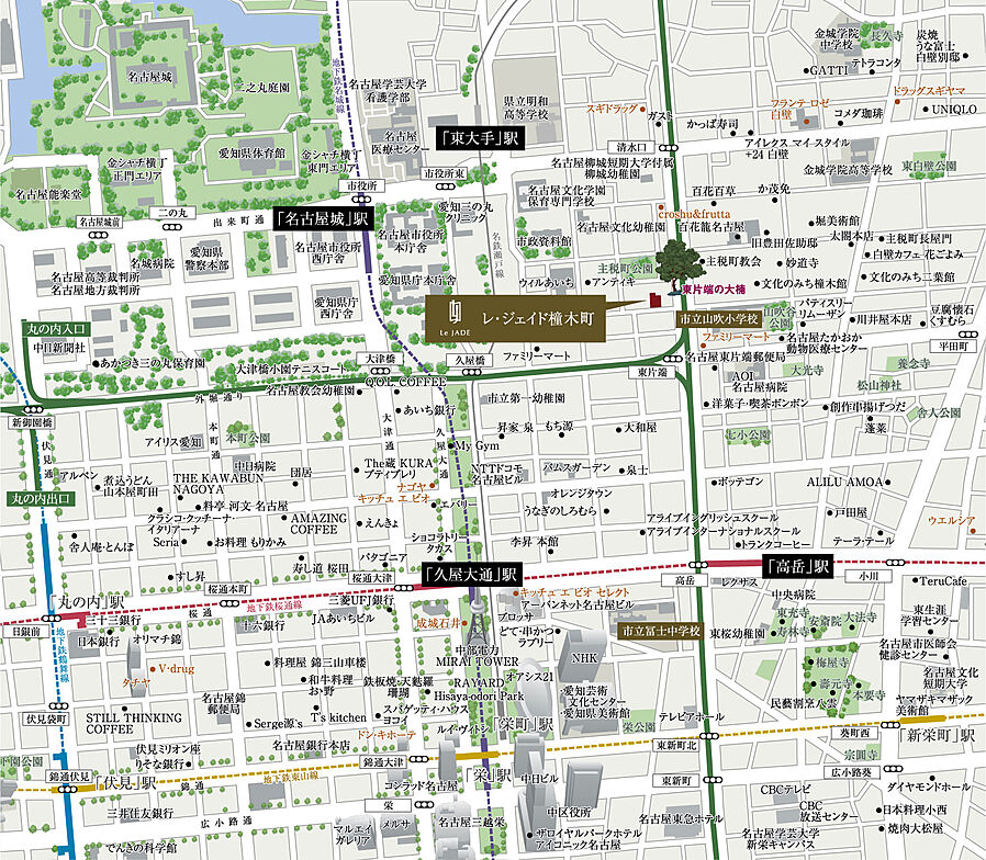 レ・ジェイド橦木町：案内図