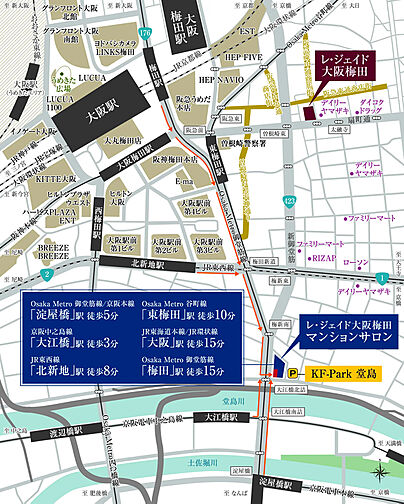 レ・ジェイド大阪梅田 モデルルーム案内図
