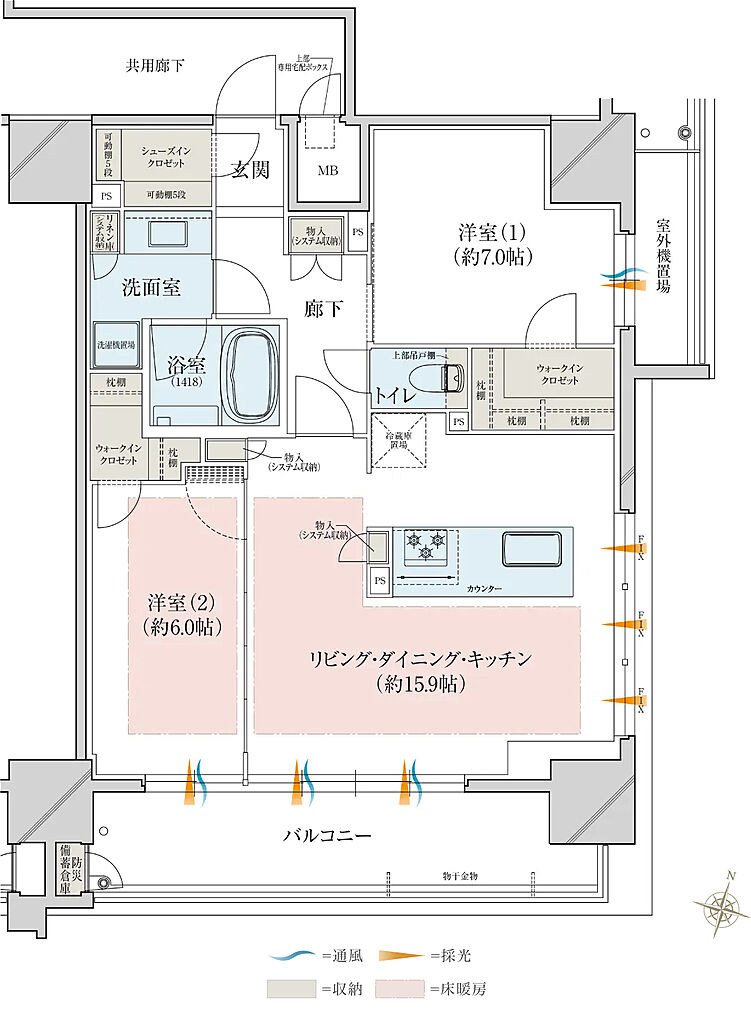 レ・ジェイド大阪梅田 間取り W