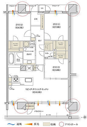 レ・ジェイド川西能勢口駅前 間取り I