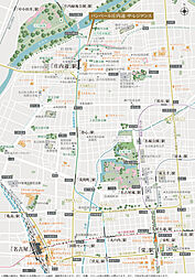 バンベール庄内通 ザ・レジデンス 現地案内図