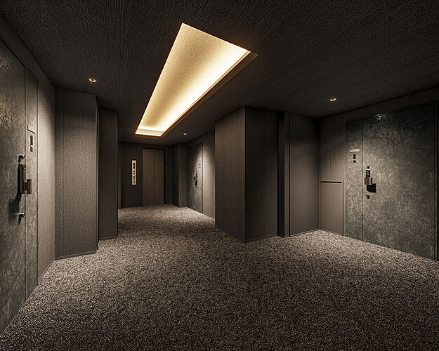 ウィルローズ自由が丘 内廊下完成予想図