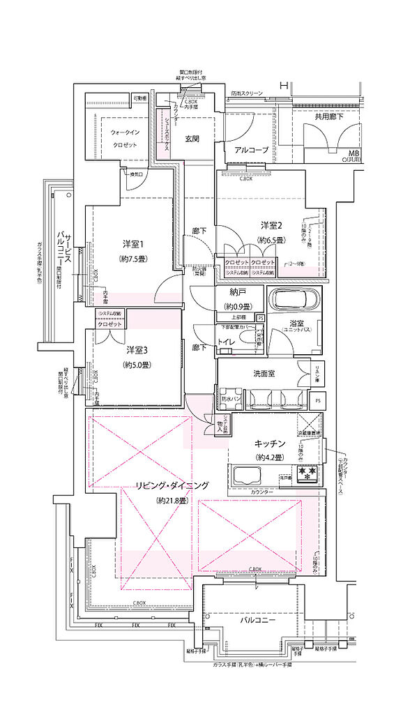 ローレルコート姫路大手前通り 間取り 【先着順】A