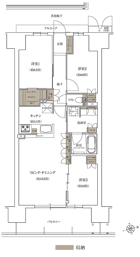 ローレルコート姫路大手前通り 間取り 【先着順】N