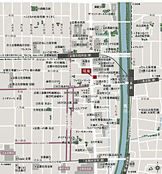ローレルコート京都河原町三条 現地案内図