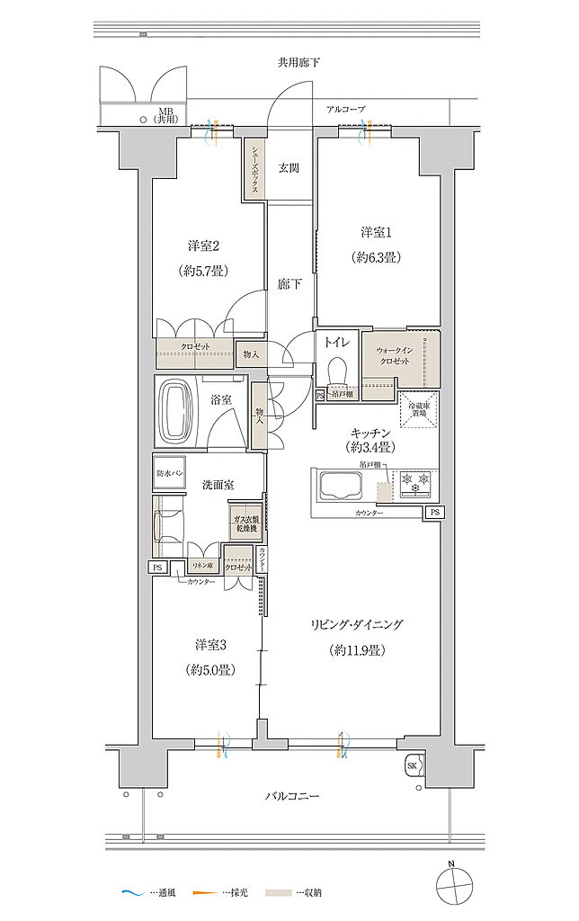 京都府×JR東海道本線 最大級マンションプロジェクト 間取り N-H