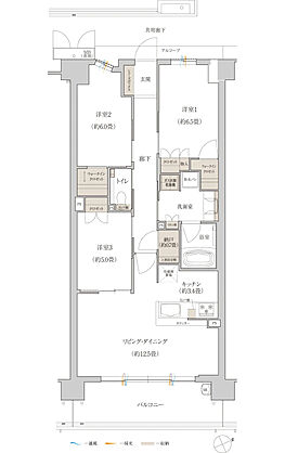 京都府×JR東海道本線 最大級マンションプロジェクト 間取り E-Q