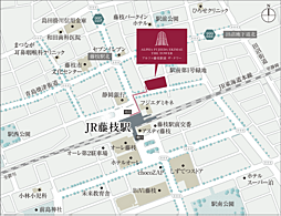アルファ藤枝駅前ザ・タワー 現地案内図