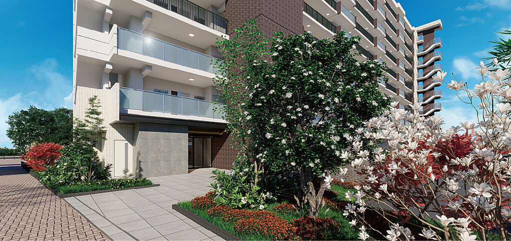 アルファステイツ伊川谷駅前 エントランスアプローチ完成予想図