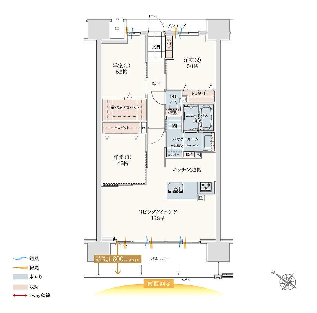 アルファステイツつくばみどりの 間取り E