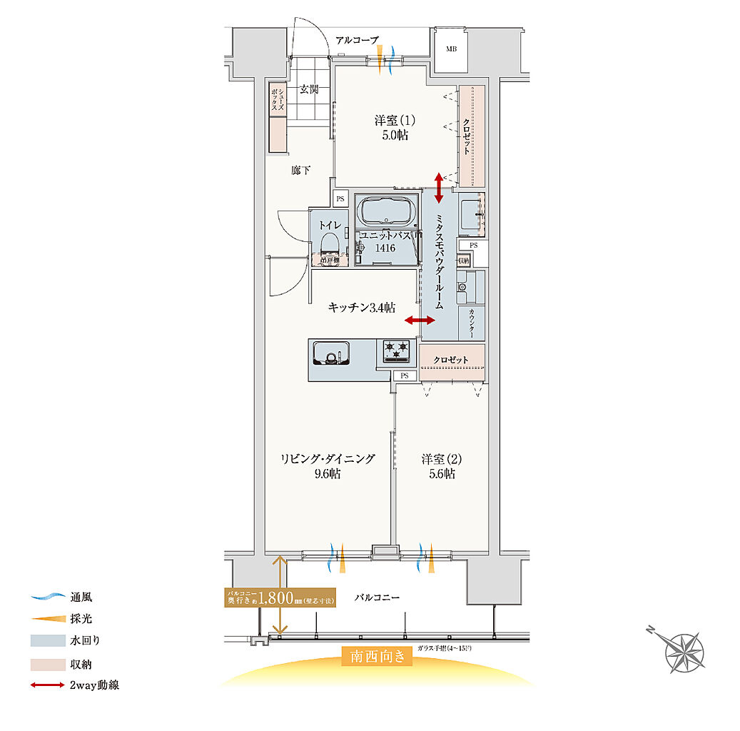 アルファステイツつくばみどりの 間取り F