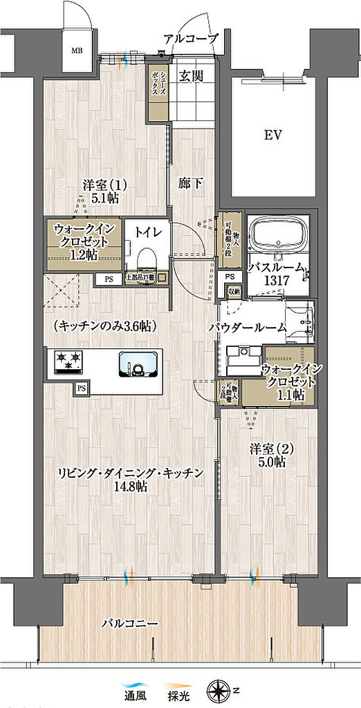 アルファステイツ田園町 間取り C